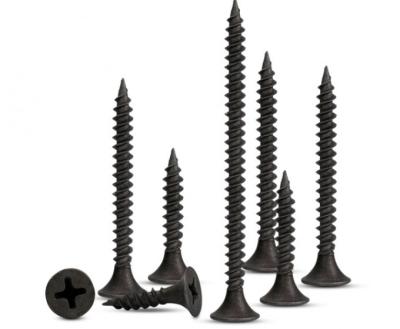 China Truss Bugle Head Phillips Drive Black Phosphated Fine / Coarse Thread Drywall Screw Gypsum Screw For Wood for sale