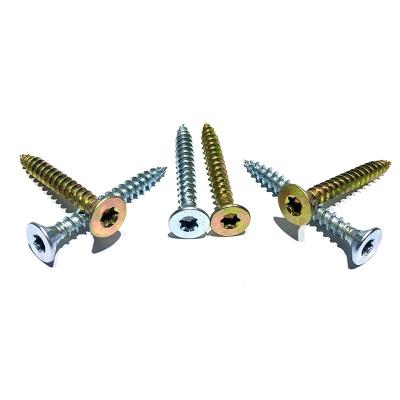 China Factory direct sales CSK yellow head factory screw Parafuso double truss zinc steel countersunk main truss C1022 for sale