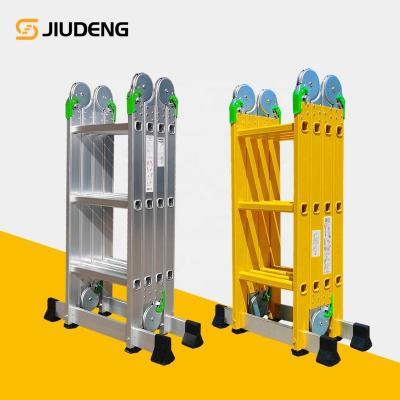 China Folding Ladders Escalera Plegable De Aluminio EN131 Ladder Escalera Para Exterior El Hogar 4x2 4x3 4x4 4x5 4x6 Steps for sale