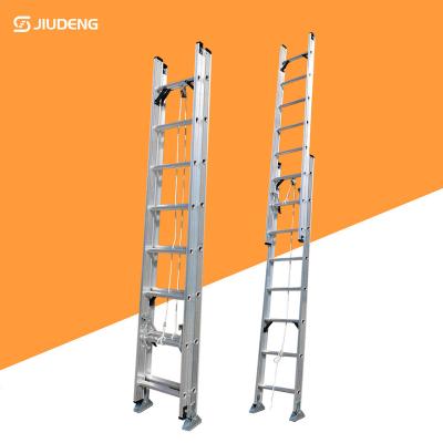 China Folding Ladders Aluminum Rope Extension Ladder 4.8meter 6meter 7.2meter 8.4meter 9.6meter 10.8meter 12meter for sale