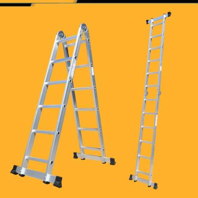 China Folding Ladders Double Side Aluminum Folding Step Stair Ladder 2x5 2x6 2x7 2x8 2x9 2x10 Steps for sale