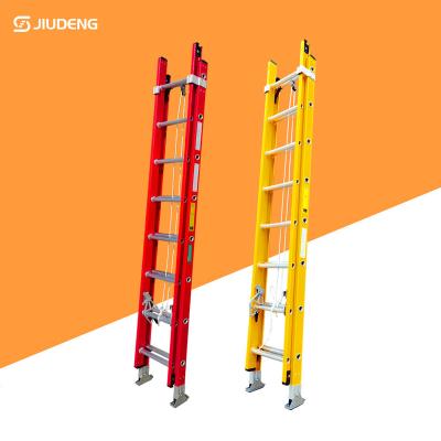 China Folding Ladders Fiberglass Extension Ladder 4.8m 6m 7.2m 8.4m 9.6m 10.8m 12m Length for sale