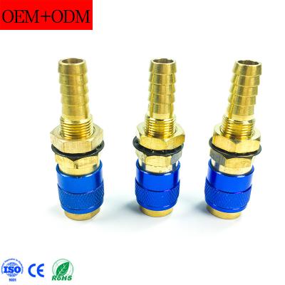 China Gas Brass Water Cooled Adapter Connector Quick Fitting With 10mm CAT MIG MAG Welding Torch Female Plug for sale