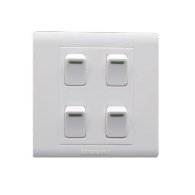 China Economical Home Office MINISTRY OF INTERIOR MINISTRY OF INTERIOR MINISTRY OF INTERIOR 2 way switch lamp switch socket ABS phosphor silver ally point wall version factory switch for sale