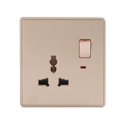 China Residential / General Purpose UK Wall Socket 13A 250V 1 Strip BS Socket Outlet With Switch - White Modern, High Quality Wall Socket for sale