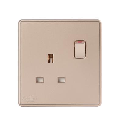 China 1 Way Strip 1 Pin 3 Plug 3 Standard 13A Wall Socket Residential / Multipurpose UK Flame Retardant Waterproof Universal Electrical Switch Socket for sale