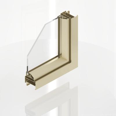 China door & Window Anodize Bronze Extruded Aluminum Casting Profiles Big Square 38 Series For Casement Window for sale