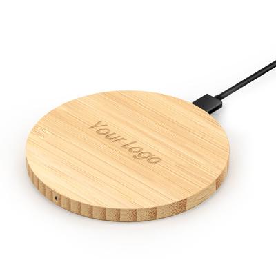 China UniversalÂ   Factory Directly Sales Custom Logo Bamboo Wooden Fast Wireless Charger 5W 10W 15W For Mobile Phones for sale