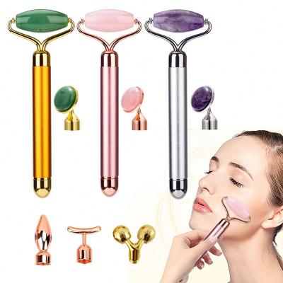 China Original Jade Massager Beauty And Private Label Electric Grade Anti-Puffiness Roller Massage Privet Natural Label for sale