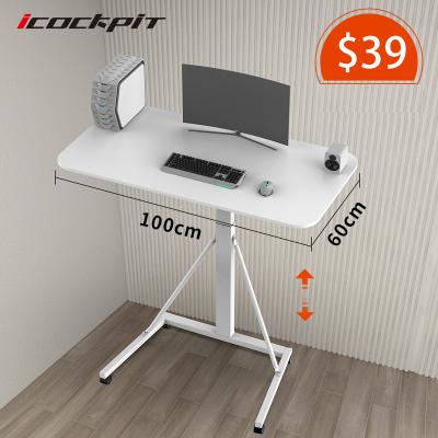 China Pneumatic Standing Desk (Height) Icockpit Student Desk Pneumatic Sit Stand Table Gas Lifted Table Adjustable Adjustable Desk for sale