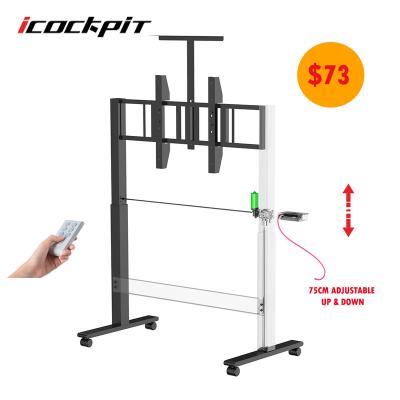 China Icockpit Factory Price 76cm Office Furniture Adjustable Automatic Height TV Lift Motorized Lift Mechanism System With Remote Con for sale