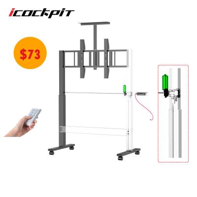 China Icockpit Adjustable Aluminum Metal Office Furniture Auto Height TV Lift Motorized Lift Mechanism System With Remote Con for sale