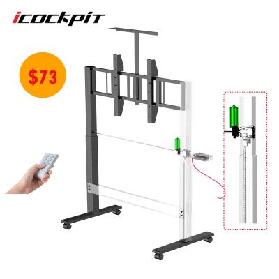 China Icockpit Motorized Adjustable TV Mount Lift with Remote Control for Large Screens 32 inch to 70 inch Adjustable Height up to 72 inch for sale