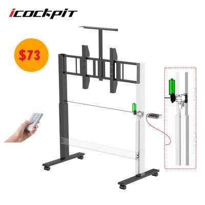 China Icockpit Adjustable 1000mm Automatic Djustable Long TV Motorized Lift Drop-Down Compact Motorized 12v TV Lift Stand for sale