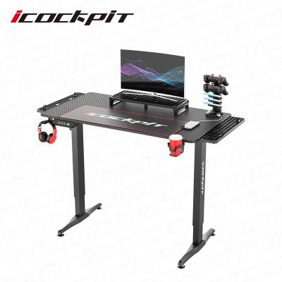 China Ergonomic Height Adjustable Icockpit Sit To Stand Up Desk Ergonomic Height Adjustable Standing Desk Legs Electric View Lift Desk for sale