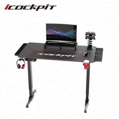 China (Size)Icockpit Adjustable Comply Sit Stand Height Adjustable Desk Ergonomic Electric Electric Lift Adjustable Table for sale