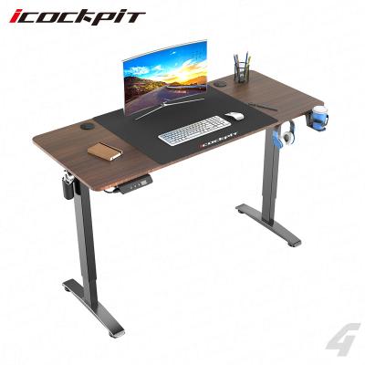 China (Height) Icockpit Adjustable Stable Structure Easy Assemble 74-119Cm Height Adjustable Table Sit Stand Desk Electric Desk for sale