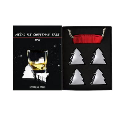 China Reusable Viable Ice Cube Stainless Steel Metal Beverage Cooling Rocks, Christmas Gift for Whiskey Rocks for sale