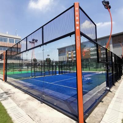 China Indoor Assembled Tennis Sports Padel Court Top Quality Sport Used Panoramic Padel Court for sale