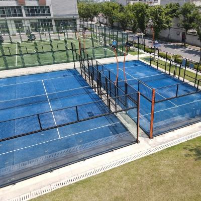 China Popular Model Indoor Panoramic Padel Court , Padel Tennis Court Price Padel Tennis Sports Tennis for sale