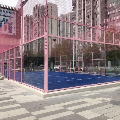 China Padel Panoramic Style Outdoor and Indoor Tennis Courts for Padel Sports Assembled in China for sale