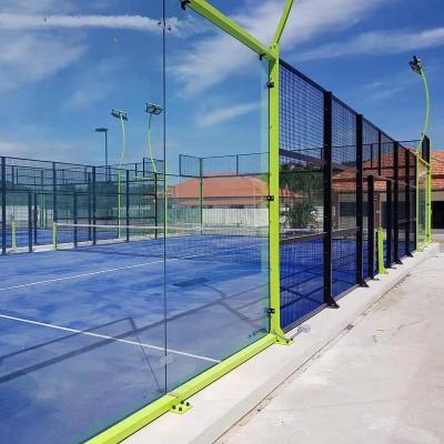 China Panoramic Build Your Own Padel Courts, Panoramic Padel Court Gathered In Thailand Outdoor Courts For Play for sale