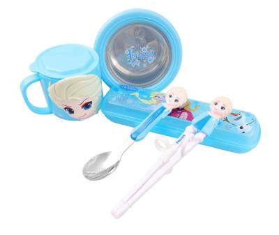 China Disney Fun Elsa 5-Pieces Viable Frozen Healthy Cutlery Set Cutlery Set For Cute Kids Individual Cutlery Set for sale