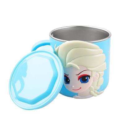 China Disney reusable products, kids tableware, water cup, dining ware, tableware, kids, Elsa, Anna, Stitch, Rapunzel, McQueen, Mickey for sale