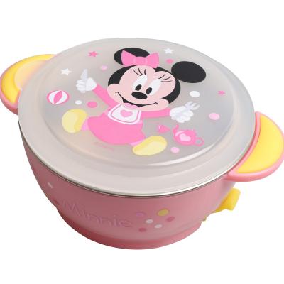 China Cartoon Disney Minnie Tableware Dinnerware Dining Ware Kids Bowl With Cover Kids Bowl With Suction for sale