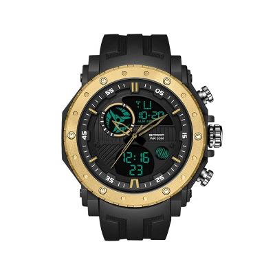 China 2022 Multifunction Waterproof Alarm Mens Big Dual Display Dial Sports Digital Watch for sale