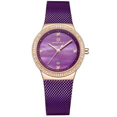 China Popular Stainless Steel Mesh Ladies Watch Automatic Date 2022 Hot Selling Quartz Watch for sale