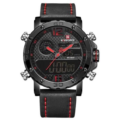 China Day / Date Hot Selling Sports Leather Luxury Custom Mens Digital Watch for sale