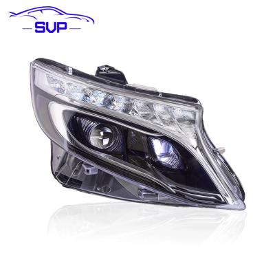 China Automotive Led Headlight Full LED Dynamic Rise Headlight Assembly For Benz VITO Headlights 2016-2020 Main Lamp Light Plug And Play for sale