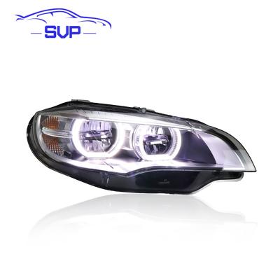 China Auto Led Headlight LED Angel Eye Headlamp Plug & Play Assembly For BMW X5 X6 E71 2008-2013 Head Light Head Lamp for sale