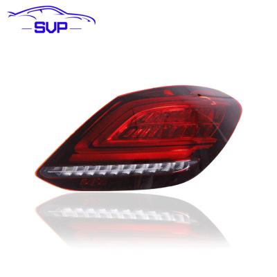 China Reverse Turn Brake Current (Reverse: White. Turn: Yellow. Brake: ) Red Plug & Play Full Flow LED Taillight Rear Light For BENZ C Class W205 Rear Tail Light Lamp 2015-2020 for sale