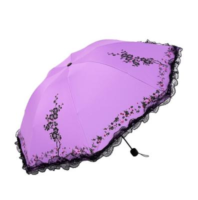 China Beautiful Model Outdoor Fashion Design Mini Nylon Lace Sun Umbrella for sale