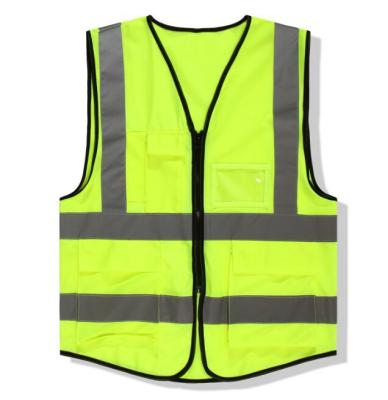 China Good Quality Self-protective Polyester Fabric Tamper Tape Safety Reflective Vest With Zipper for sale