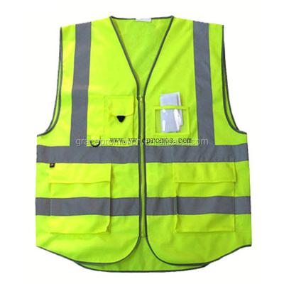 China Wholesale Customized Water Proof Logo Printed Safety Reflective Vest For Advertising for sale