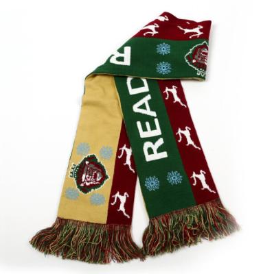 China Novelty Common Logo Most Popular Football Fan Hot Selling Custom Scarf For Winter for sale