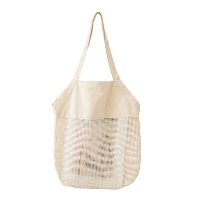 China Folding Reusable Twine Mesh Shopping Net Bag Farmer Market Fruit and Vegetable Grocery Cotton Net Bag for sale