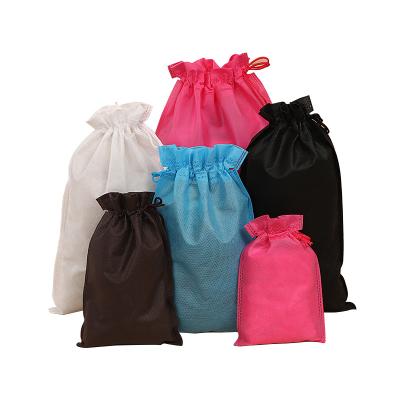 China Nonwoven Stocked Cycle Use Umbrella Drawstring Bag With Custom Logo for sale