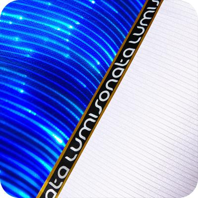 China Anti-static Lumisonata fiber optic fabric with changeable 7 colors free stitching to make dress lighted up fabric for sale