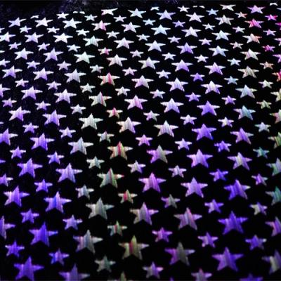 China New Star Glitter Fiber Optic Clothing Fabric Anti-static Magic Romantic Glow Fabric for sale