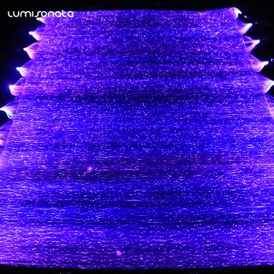 China New Design Anti-Static Fashion Led Luminous Fiber Optic Cloth What Is From Fiber To Cloth for sale