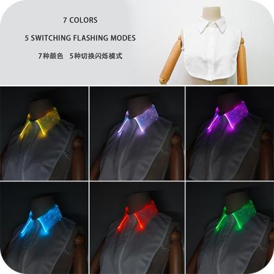 China Office And Party Luminous Lit Shirt Able To Dress Female Casual Luminous Detachable Collar for sale