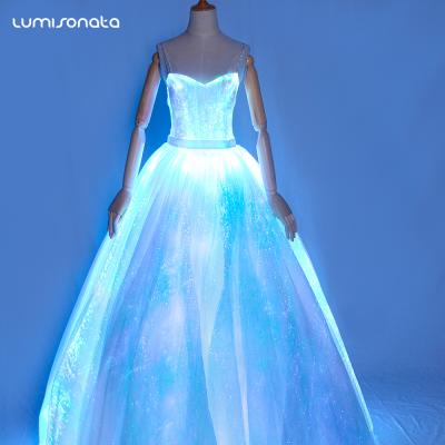 China Breathable Led Light Prom Dress Christmas Light Up Dress Dress For Christmas for sale