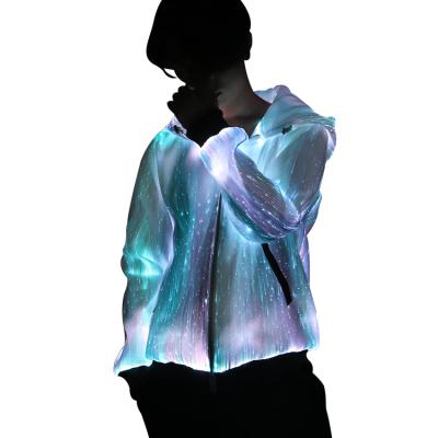 China Breathable Dance Show Nightclub Luminous DJ Costumes Led Light Flashing Jacket for sale