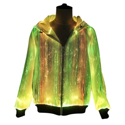 China Breathable Dance Show Nightclub Clothes DJ Costumes Christmas Halloween LED Light Luminous Jacket for sale