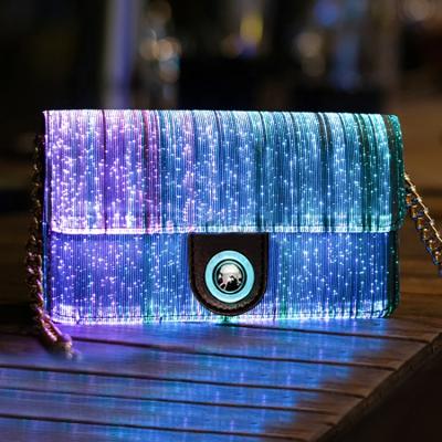 China New Fashion Glitter Multifunctional Tote Bag Women Hand Bags Ladies Chain Leather Purses Handbags Led Cosmetic Bag for sale