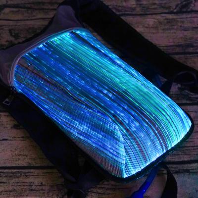 China 2019 New USB Fashion Being Led Rave Hydration Backpack Glow In The Dark Light Backpack Bike Backpack for sale